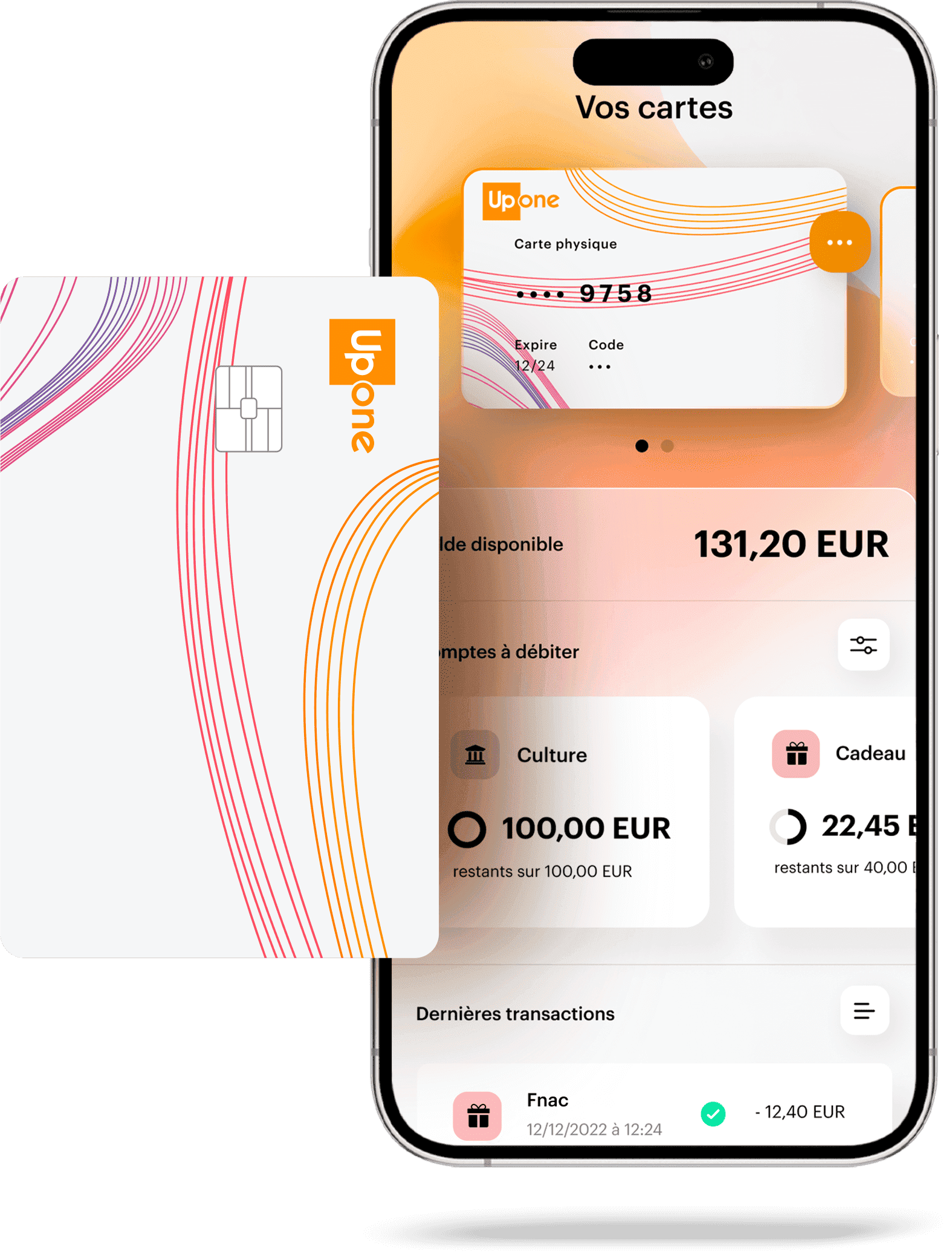 L’application UpOne pour gérer le compte et consulter les transactions